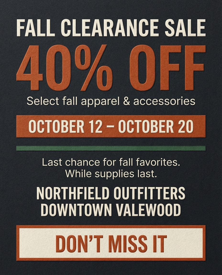 Northfield Outfitters fall clearance sale flyer